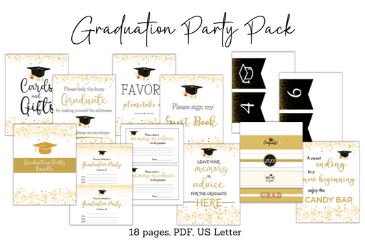 Graduation Party Printable Pack- US Letter