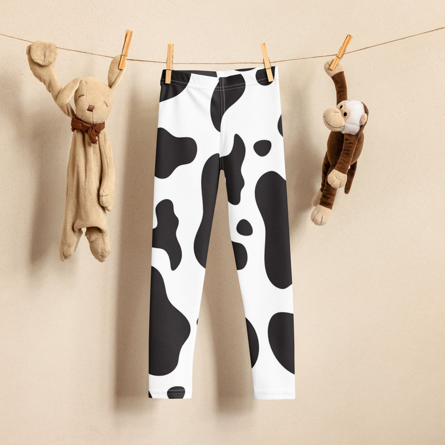 Black Cow Print- Kid's Leggings - Fiesta By JoJo Journals