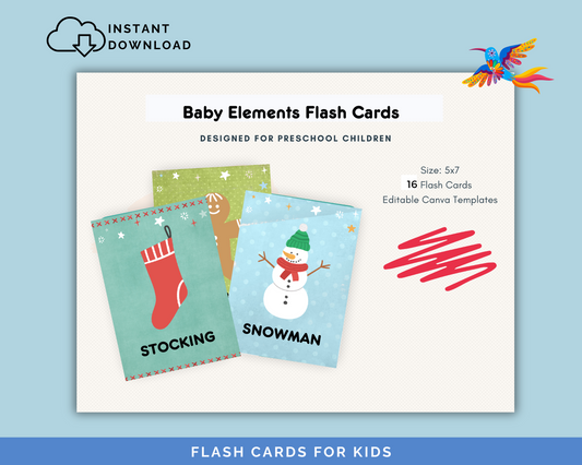 Adorable Baby Themed Flashcards - 16-Card Set for Early Learning and Development