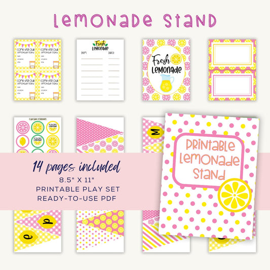 Printable Lemonade Stand - Fiesta By JoJo Journals