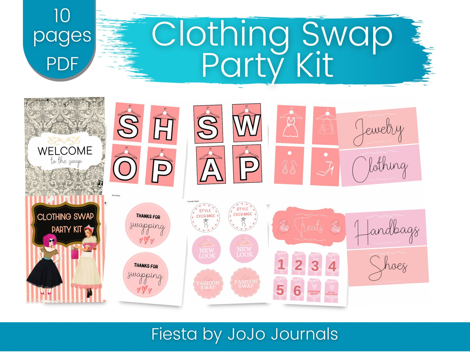 Clothing Swap Party Kit - Fiesta By JoJo Journals
