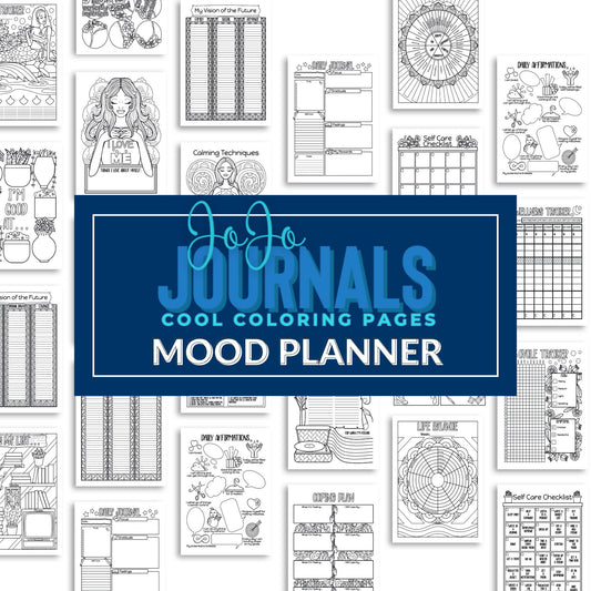 Cool Coloring Pages- US Letter~Mood Planner - Fiesta By JoJo Journals