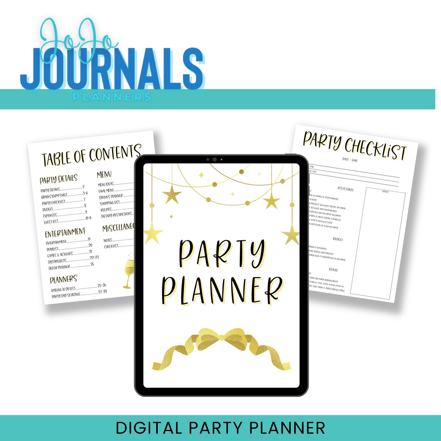 Digital Party Planner - Fiesta By JoJo Journals