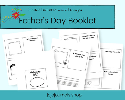 Father's Day Booklet to Gift from Kids - Fiesta By JoJo Journals