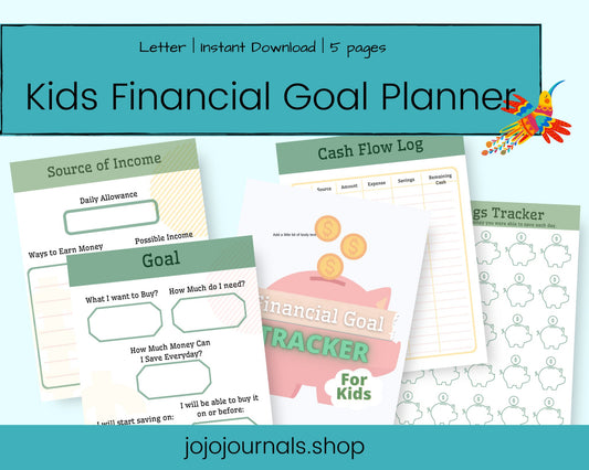 Financial Goal Planner- For Kids - Fiesta By JoJo Journals