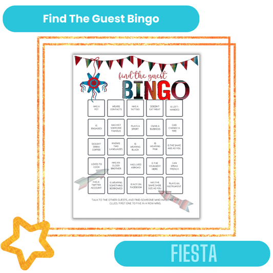 Find the Guest Bingo- Fiesta - Fiesta By JoJo Journals