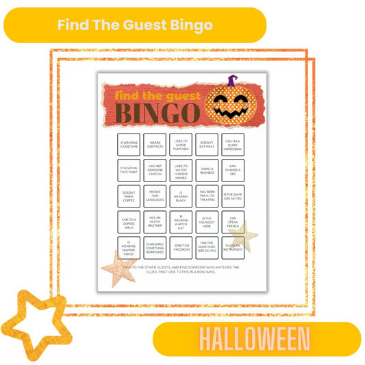 Find the Guest Bingo- Halloween - Fiesta By JoJo Journals
