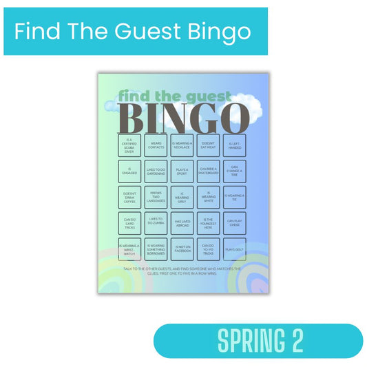 Find the Guest Bingo- Spring 2 - Fiesta By JoJo Journals