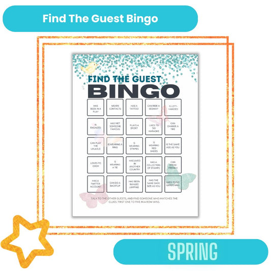 Find the Guest Bingo- Spring - Fiesta By JoJo Journals