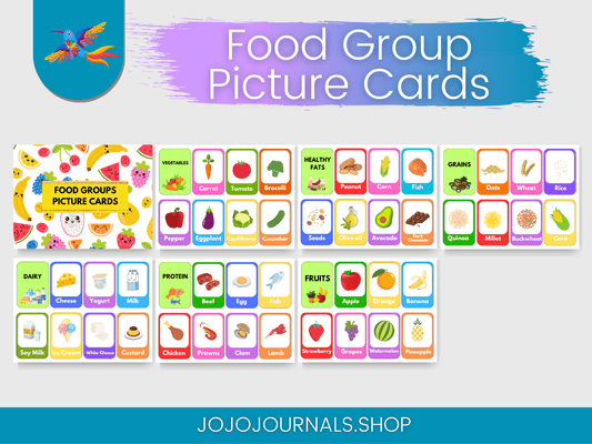 Food Group Picture Cards - Fiesta By JoJo Journals