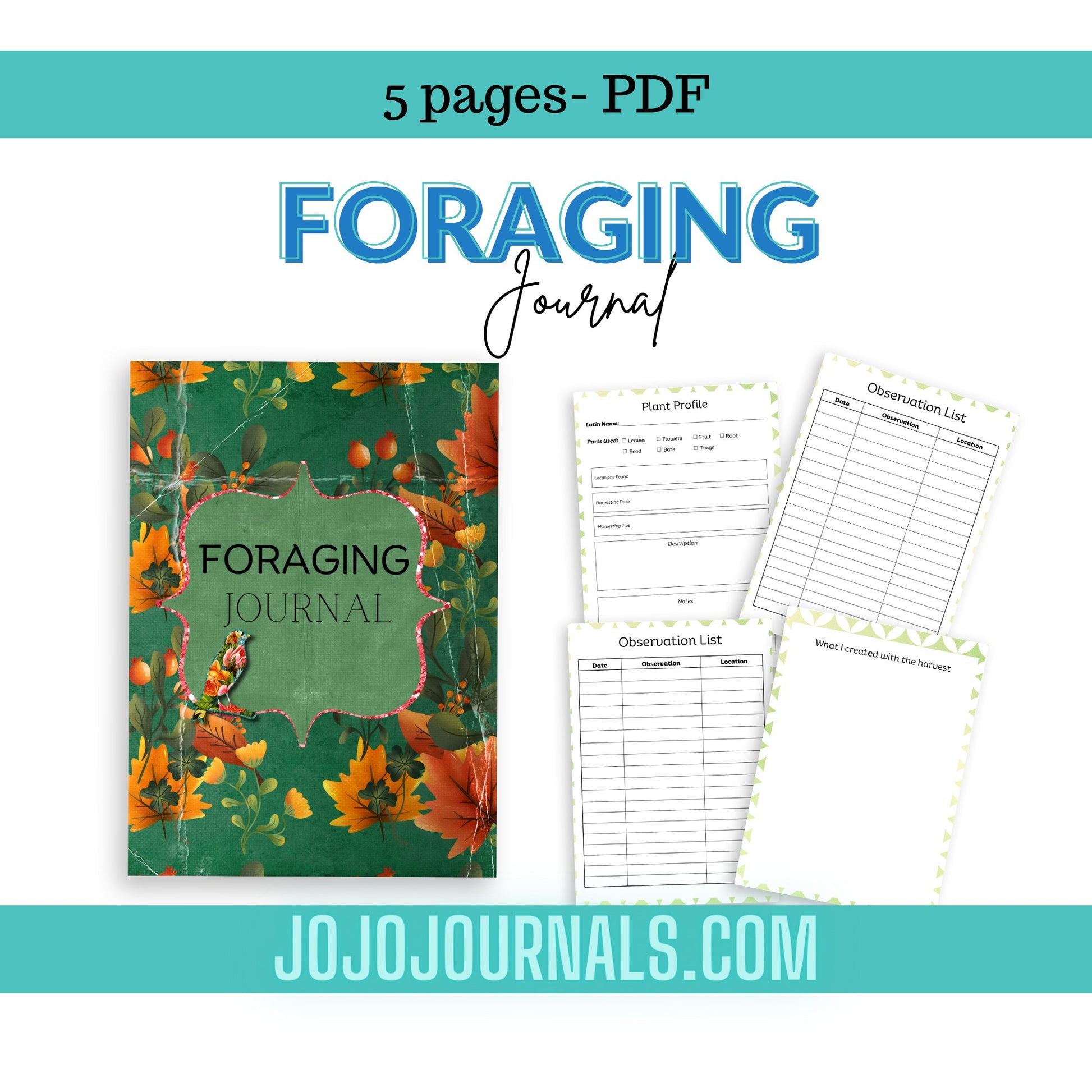 Foraging Journal - Fiesta By JoJo Journals