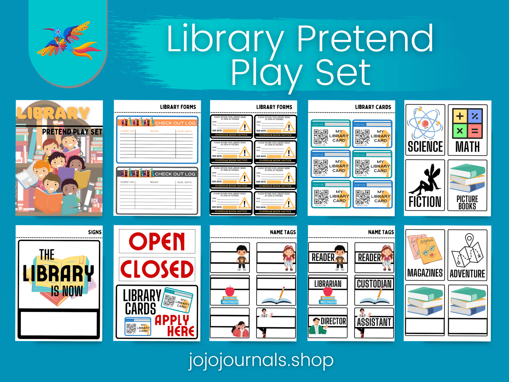 Let’s Play Library- Pretend Play Set - Fiesta By JoJo Journals