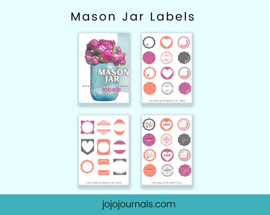 Mason Jar Labels - Fiesta By JoJo Journals