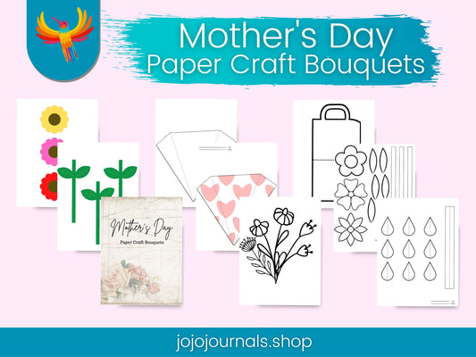 Mother's Day Paper Craft Bouquets Kit - Fiesta By JoJo Journals