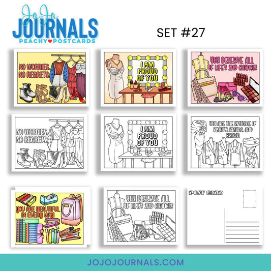 Peachy Postcards- Set 27 - Fiesta By JoJo Journals