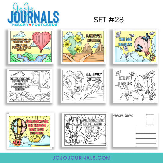 Peachy Postcards- Set 28 - Fiesta By JoJo Journals