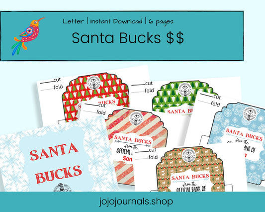 Santa Bucks Envelopes - Fiesta By JoJo Journals