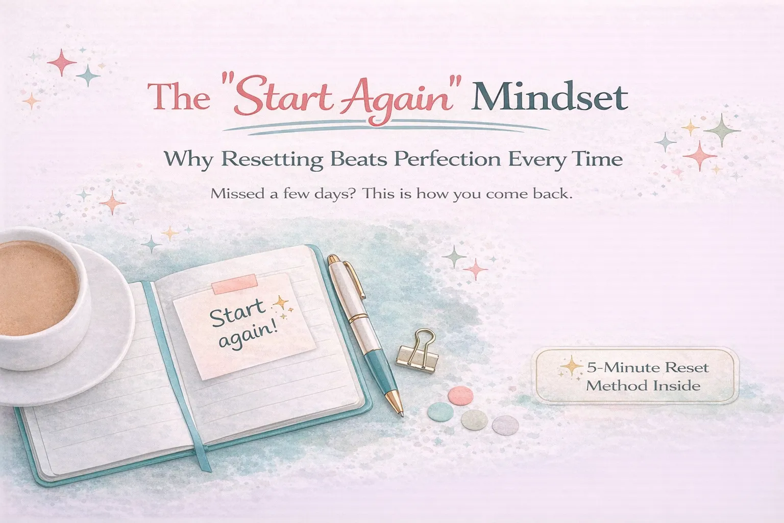 The “Start Again” Mindset: Why Resetting Is More Powerful Than Staying Perfect