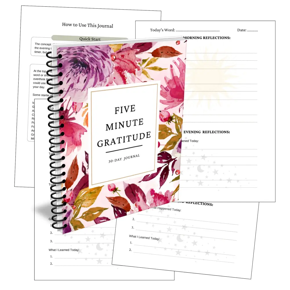 Everyday Thanks: A 5-Minute Printable Gratitude Journal