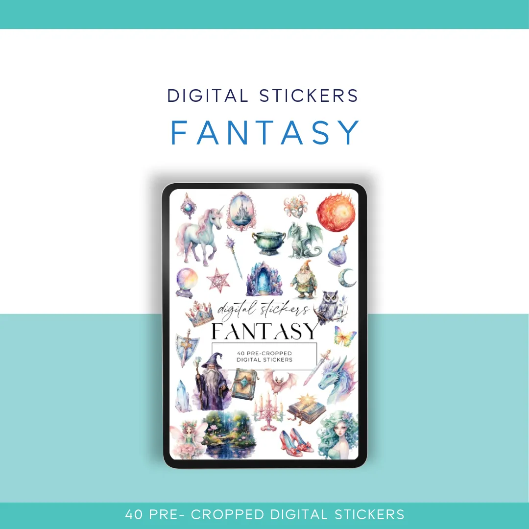 ๐งโโ๏ธโจ Fantasy Digital Sticker Pack โ 40 Pre-Cropped Stickers for Digital Planners & Journals โจ๐งโโ๏ธ - Image 2