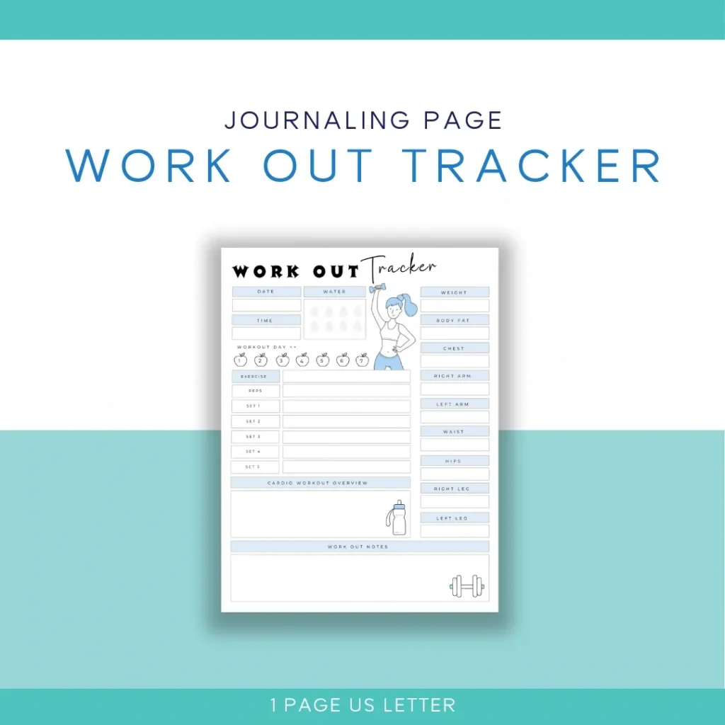 Work Out Tracker- Journal Page