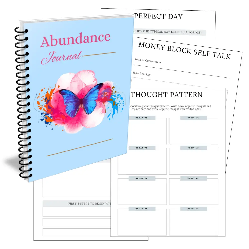 Manifest More: A Printable Journal for Abundance & Wealth Mindset – printable preview